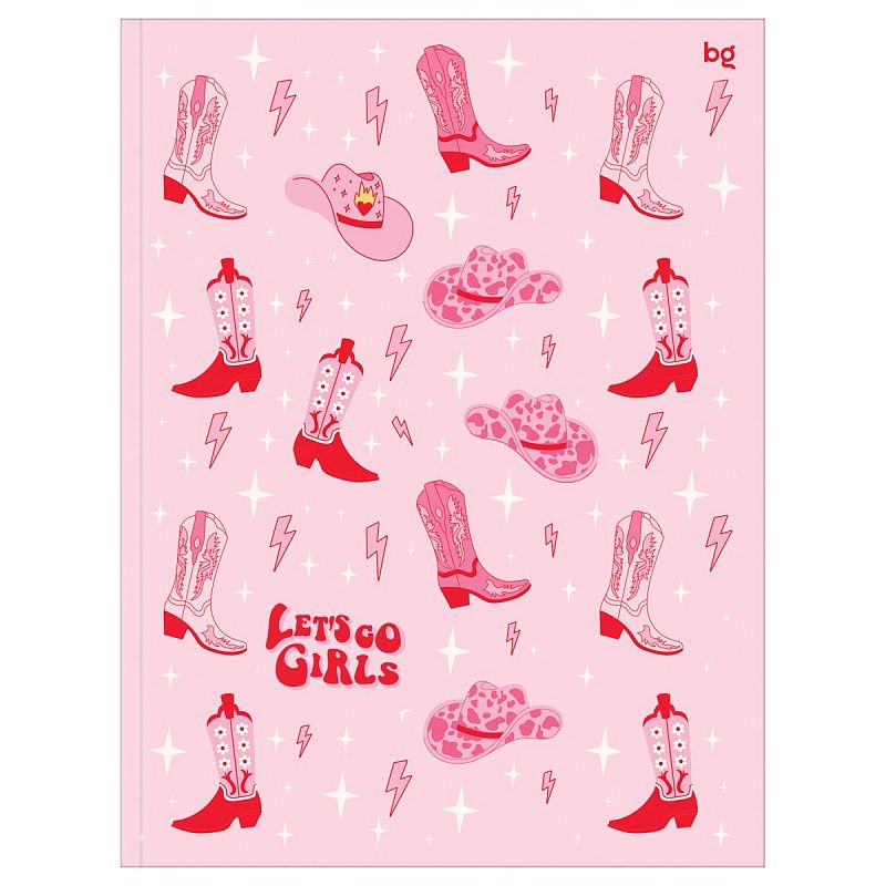 Бизнес-блокнот А5, 64л., ЛАЙТ BG "Розовый стиль", глянцевая ламинация, выб. лак