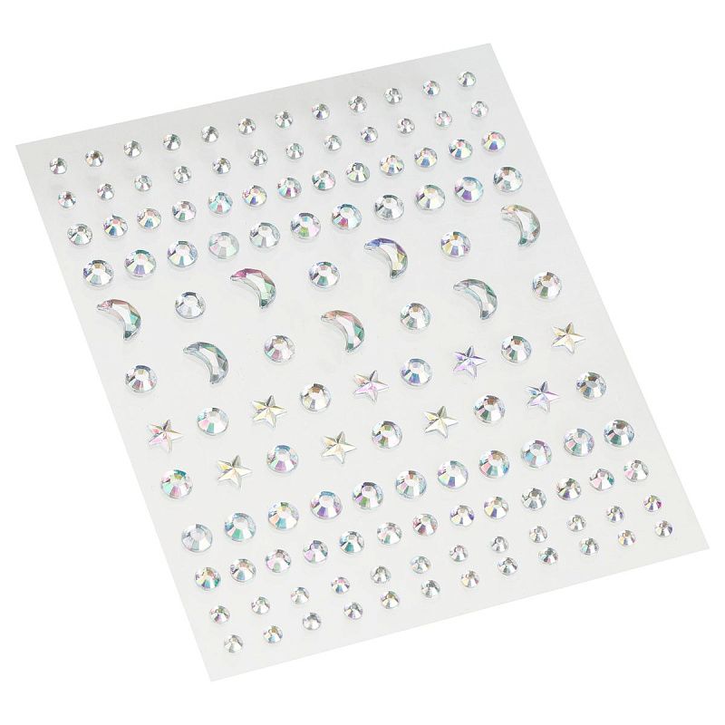 Стразы самоклеящиеся для творчества MESHU "Mother of Pearl" 118 наклеек, инд. уп., европодвес