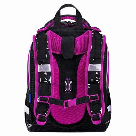 Ранец BRAUBERG SHINY, 2 отделения, с брелоком, "Magic cat", 38х28х14 см, 271381 