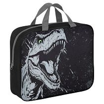 Папка на молнии с ручками BRAUBERG А4, 1 отделение, полиэстер, 80 мм, Scary dino, 273308