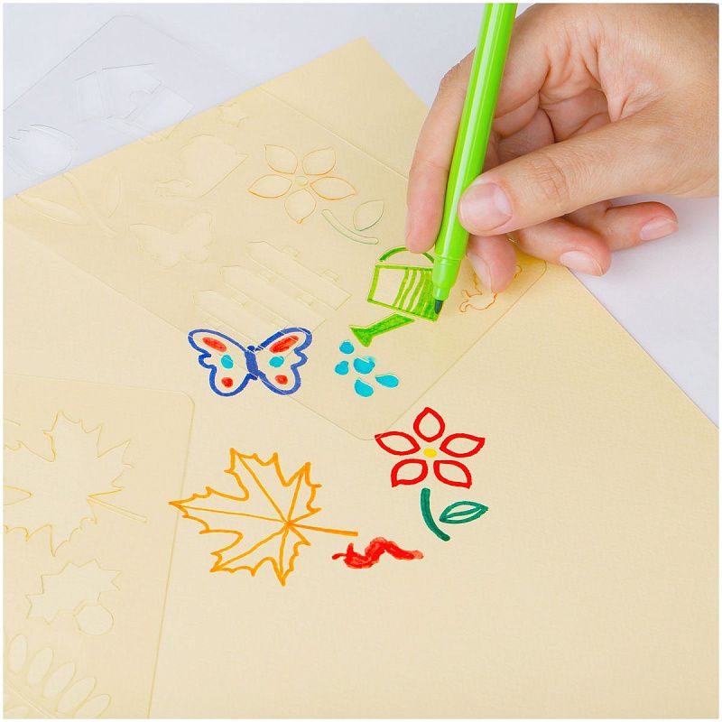 Набор трафаретов Мульти-Пульти 10*18см, "Лесная прогулка", 3шт., европодвес 