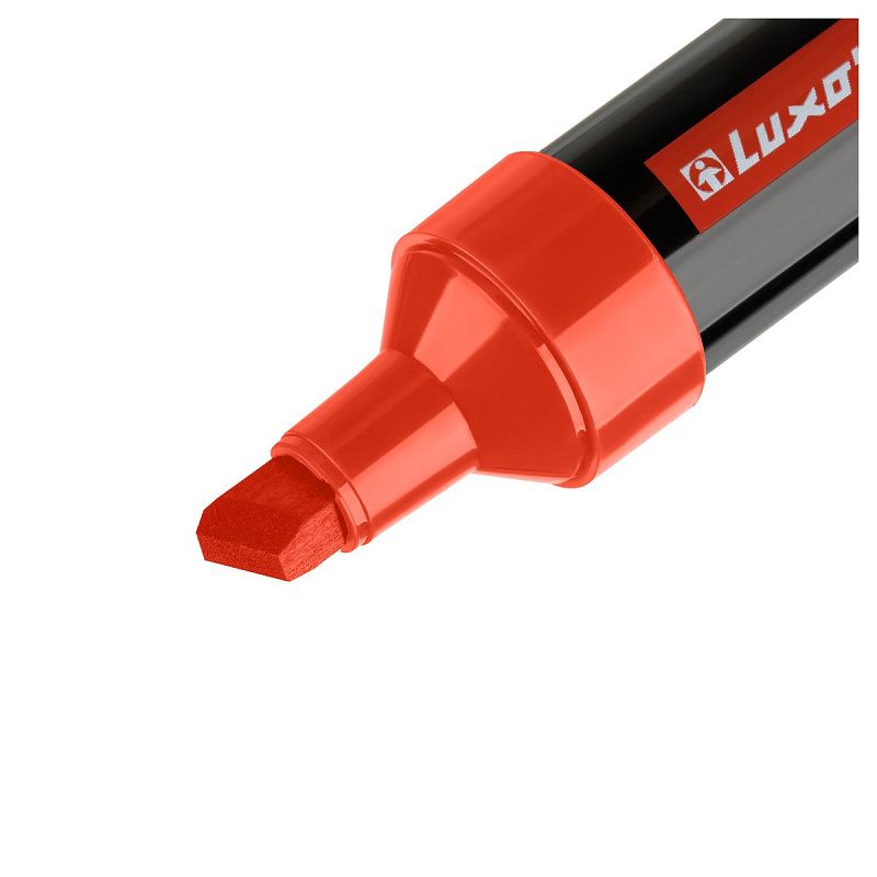 Маркер перманентный промышленный Luxor "510" красный, скошенный, 5-7мм 