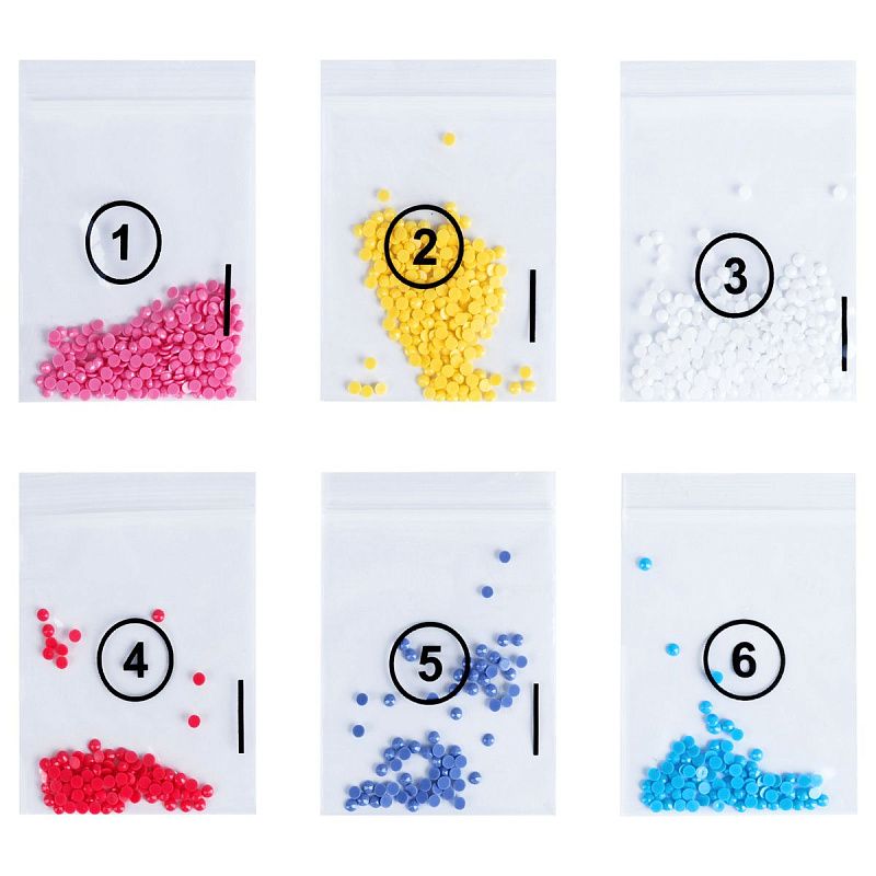 Алмазная мозаика, брелок ТРИ СОВЫ "Единорожка", картонный конверт