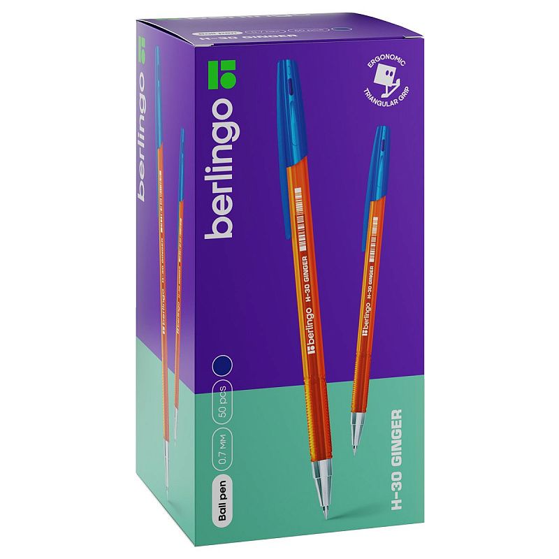 Ручка шариковая Berlingo "H-30 Ginger" синяя, 0,7мм 