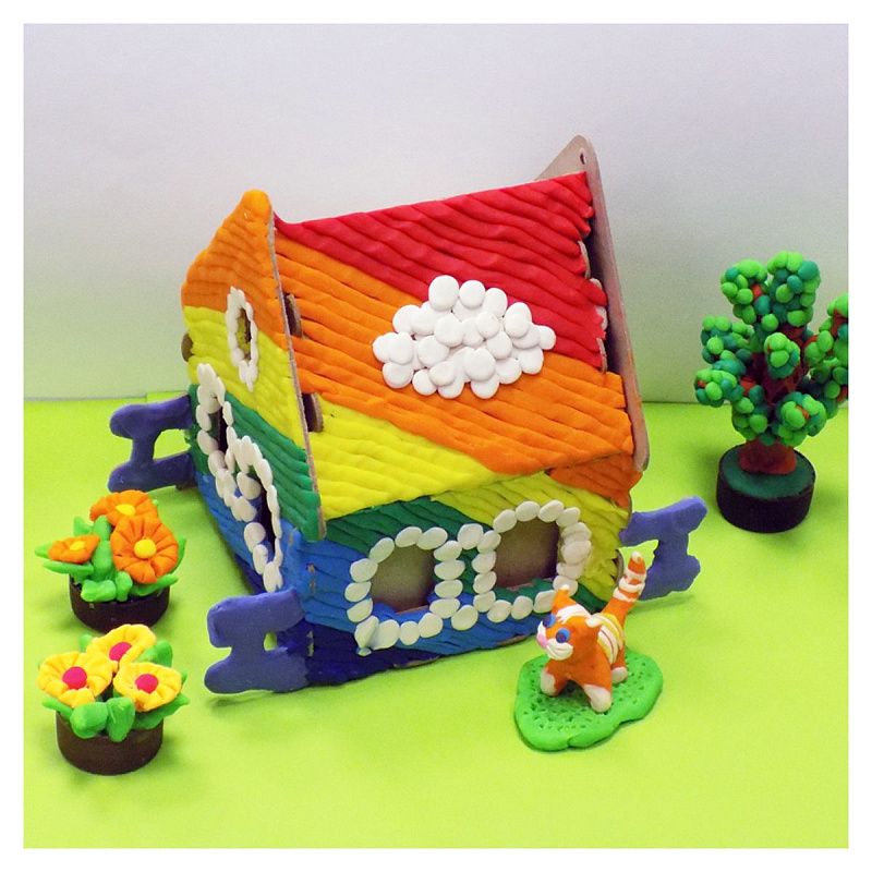 Пластилин JOVI, 08 цветов, 120г, растительный, флуоресцентный, блистер