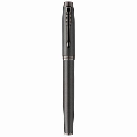 Ручка перьевая PARKER "IM Professionals Monochrome Titanium", темно-серый лак, сталь, синяя, 2172959 