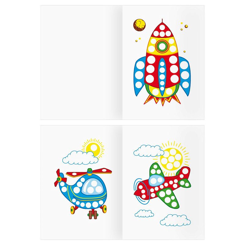 Раскраска А5 ТРИ СОВЫ "Рисуем пальчиками. Выпуск 1", 8стр.