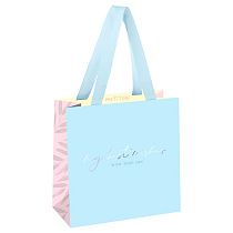 Пакет подарочный 20*20*10см MESHU "Topaz color", отд. фольгой, матовая ламинация