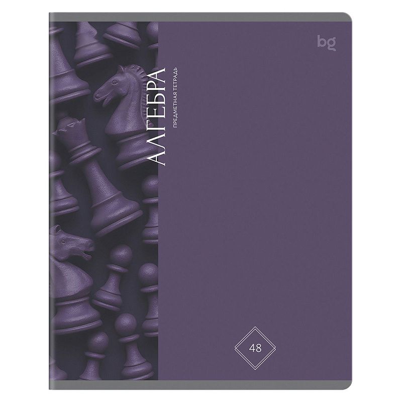 Тетрадь предметная 48л. BG "Гармония знаний" - Алгебра, soft-touch ламинация