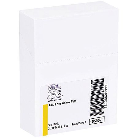Акварель художественная Winsor&Newton "Professional", 14мл, туба, желтый бледный бескадмиевый