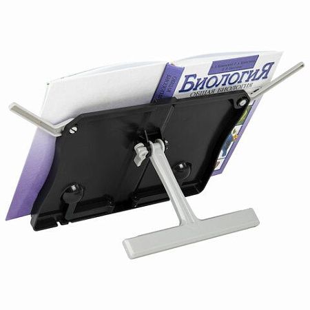 Подставка для книг и учебников BRAUBERG Black, регулируемый угол наклона, прочный ABS-пластик, 238062 