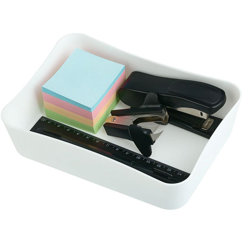 Лоток для канцелярских принадлежностей СТАММ, 13*17.8*4,4см, белый