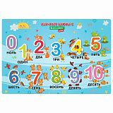 Настольное покрытие BRAUBERG KIDS для труда и творческих занятий, ПВХ, "Numbers", 50х35 см, 272361