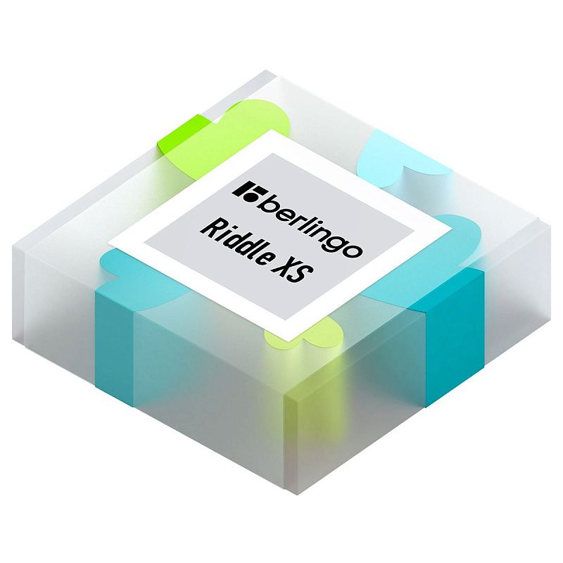 Ластик Berlingo "Riddle XS", прямоугольный, цвета ассорти, 34*34*14мм 