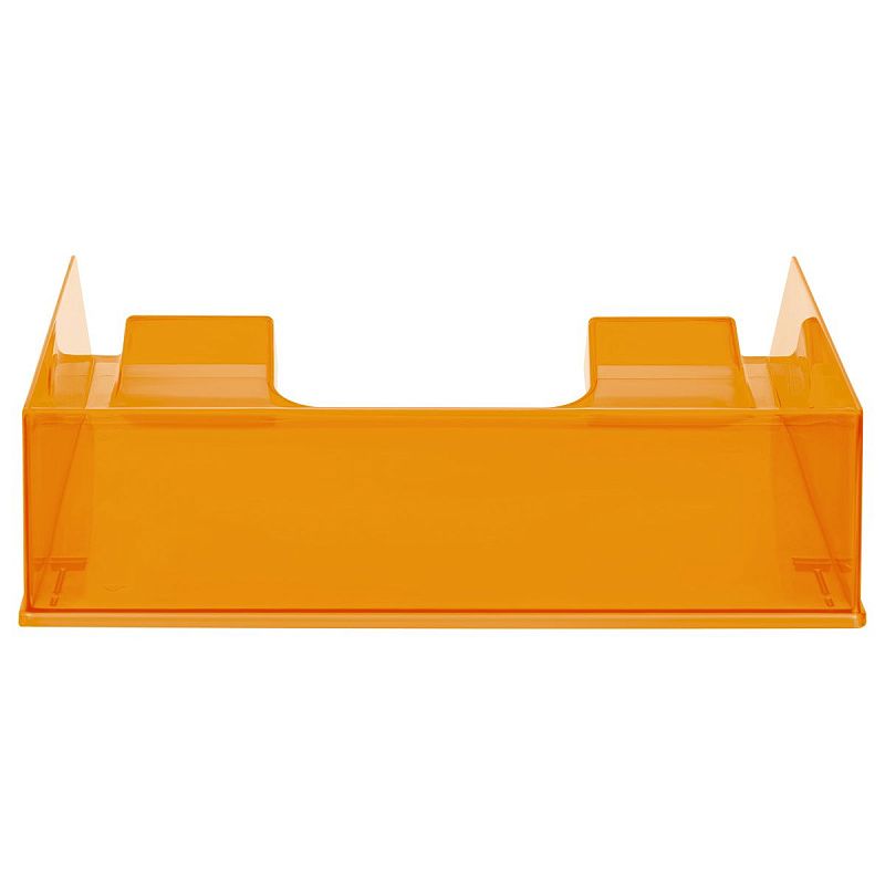 Лоток для бумаг горизонтальный СТАММ "Фаворит", тонированный оранжевый