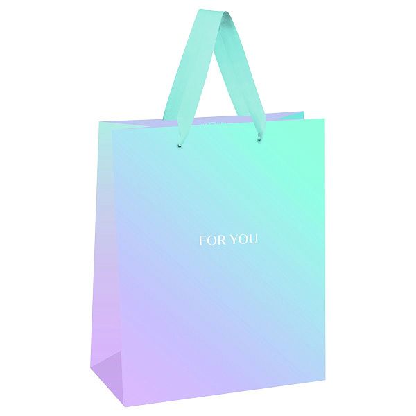 Пакет подарочный 26*32*12см MESHU "Bright gradient", фольга, матовая ламинация