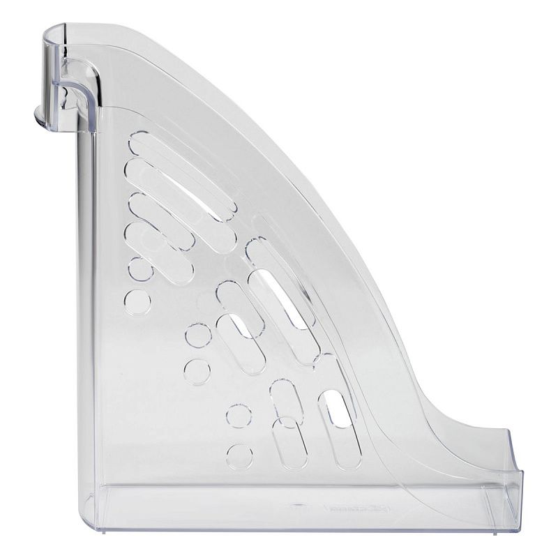 Лоток для бумаг вертикальный СТАММ "Эксперт", прозрачный, ширина 95мм