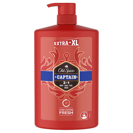 Гель для душа + шампунь Old Spice "2в1. Captain", 1000мл (ПОД ЗАКАЗ) 