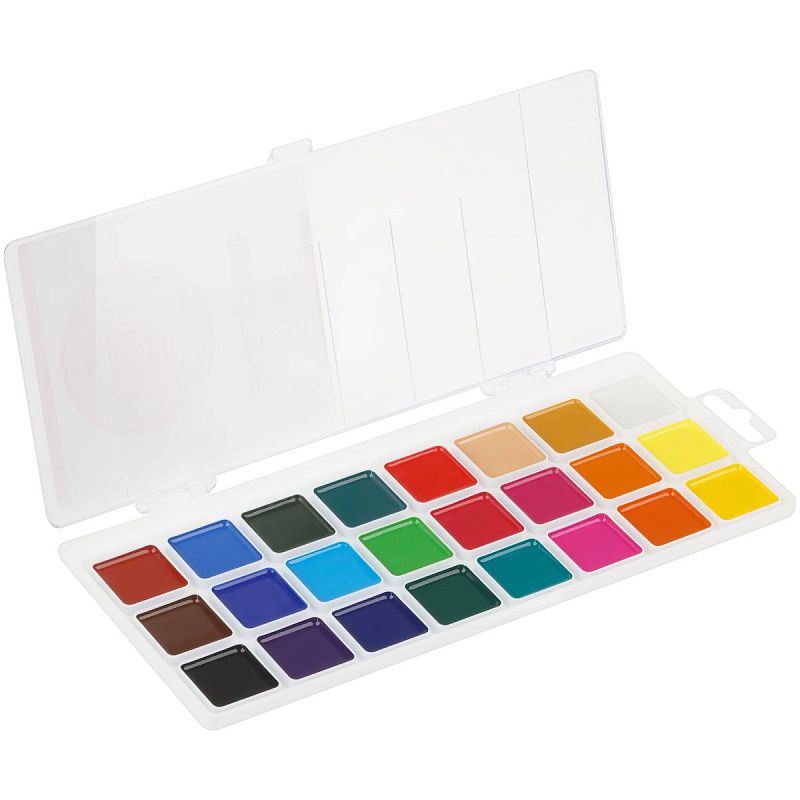 Акварель Гамма, Юбилейная серия, медовая, 24 цветов, без кисти, пластик. упак., европодвес