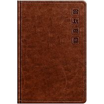 Телефонная книга А7, 64л., кожзам, BG "Nebraska. Brown", с вырубкой
