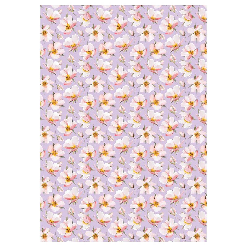Набор упаковочной бумаги глянц. 70*100см, MESHU "Bouquet", 80 г/м2, ассорти, 4 дизайна