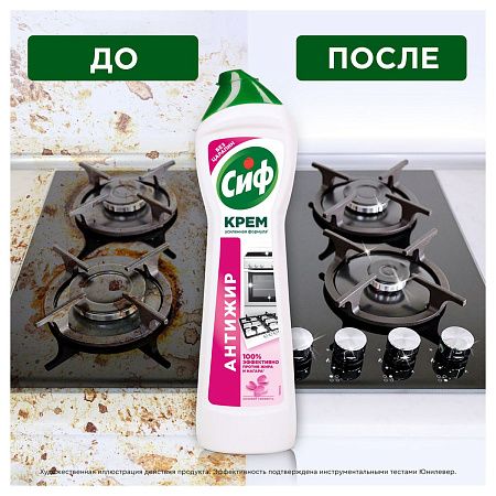 Средство чистящее Cif "Розовая свежесть", крем с частицами порошка, 500мл 