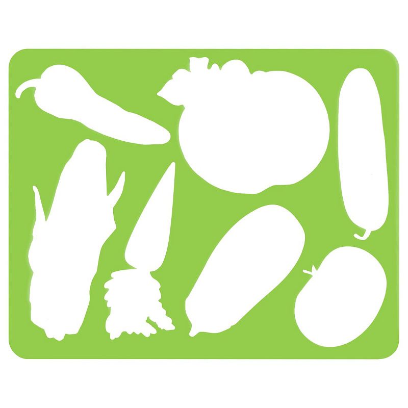 Трафарет-раскраска контурный, СТАММ "Овощи", пакет, европодвес