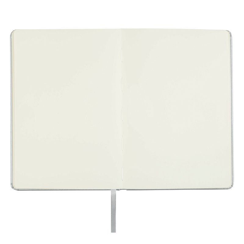 Скетчбук 80л., А5 Гамма "Студия", серебро, твердая обложка, на резинке, слоновая кость, 140г/м2