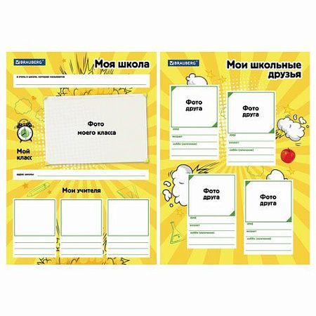 Папка-портфолио школьника, А4, на молнии, 8 вкладышей, обложка твёрдая, ОТЛИЧНИКИ, BRAUBERG, 115244 