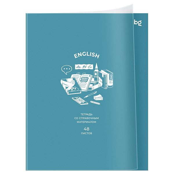 Тетрадь предметная 48л. BG "Ясно и понятно" - Английский язык, пластиковая обложка