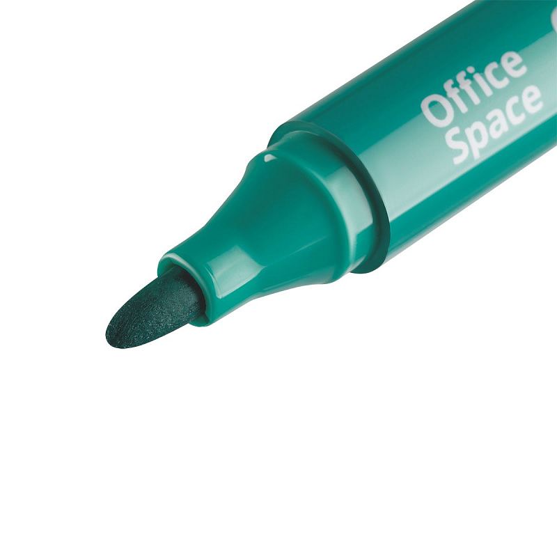 Маркер для белых досок OfficeSpace "Bullet" зеленый, пулевидный, 2,5мм 