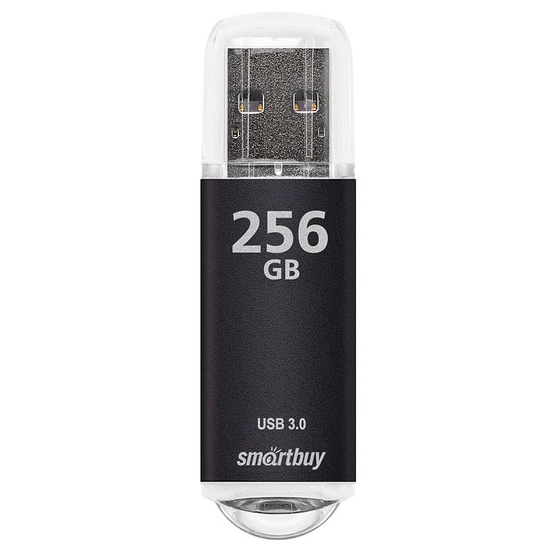 Память Smart Buy "V-Cut"  256GB, USB 3.0 Flash Drive, черный (металл. корпус )