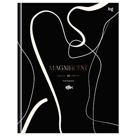 Бизнес-блокнот А5, 80л., BG "Magnificent World", матовая ламинация, тиснение фольгой