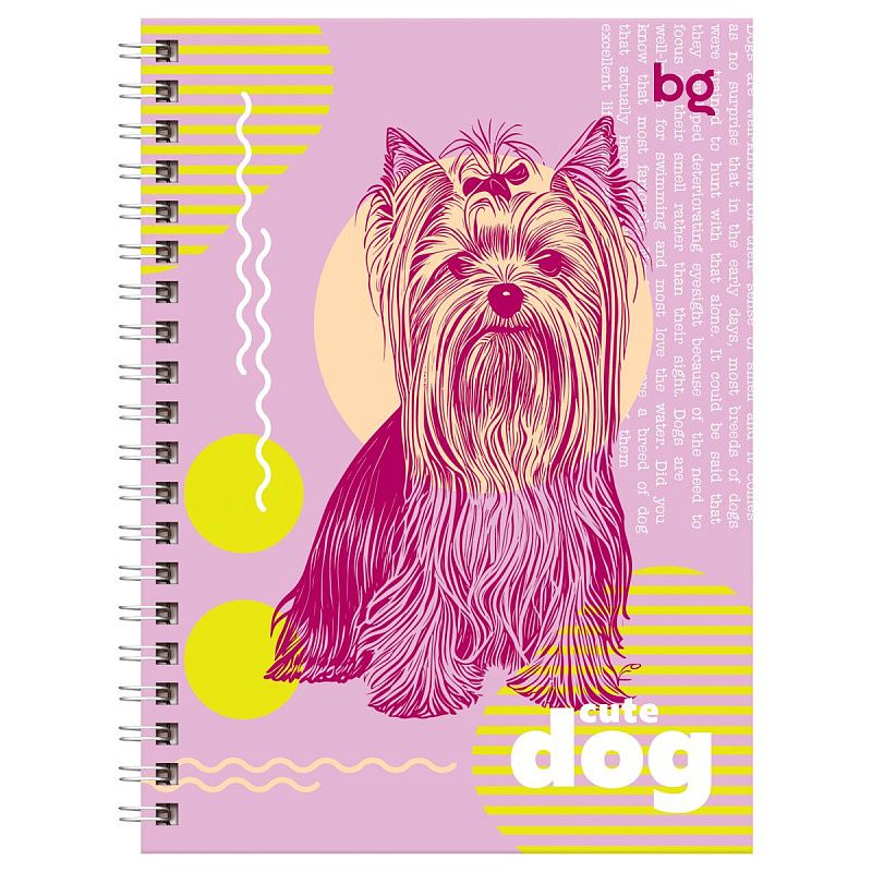 Записная книжка А6 80л., на гребне BG "Наши питомцы", глянцевая ламинация, твердая обложка