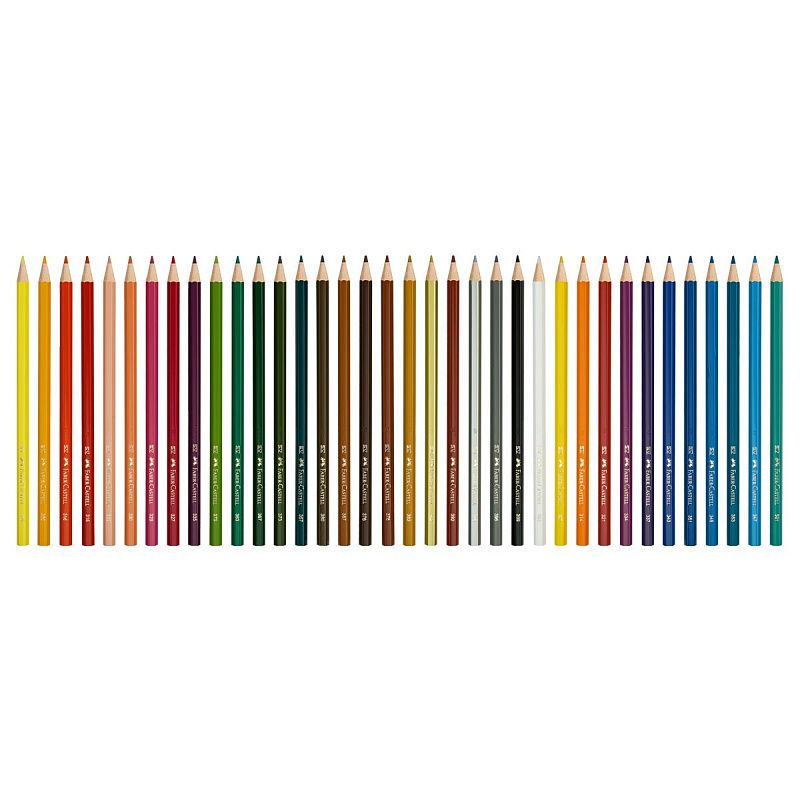Карандаши цветные Faber-Castell "Замок", 36цв., шестигр., заточ.+точилка, картон, европодвес