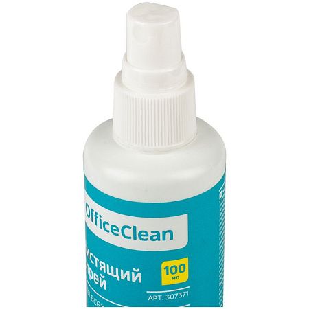 Чистящий спрей OfficeClean для всех типов экранов и мониторов, в комплекте салфетка из микрофибры