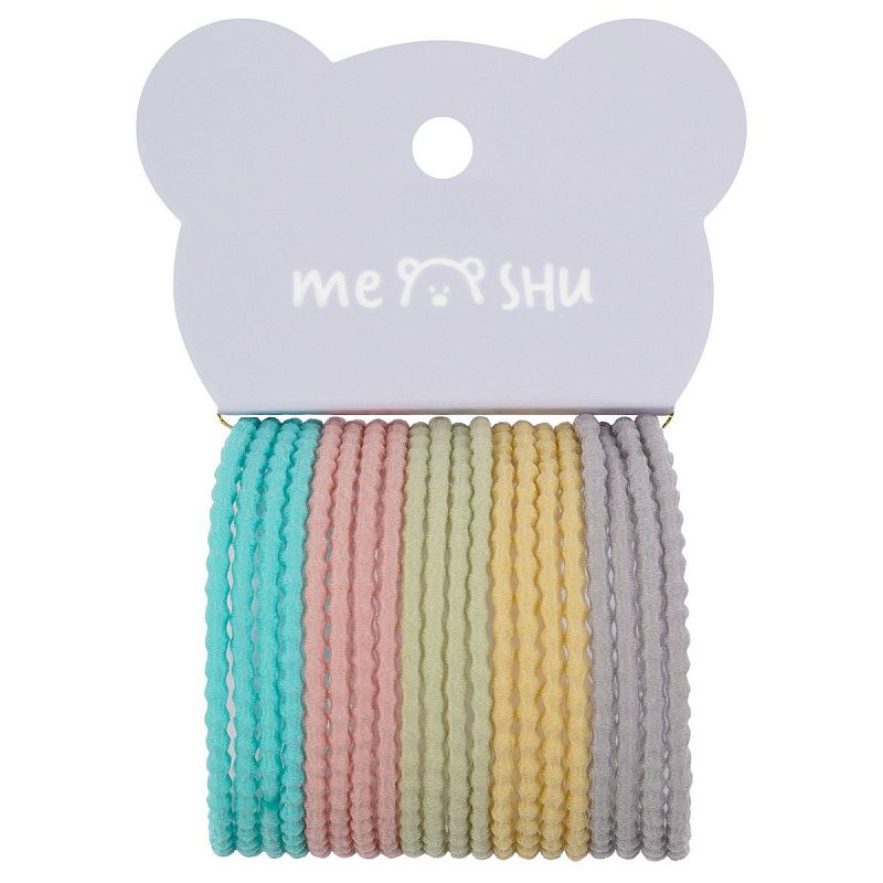 Резинки для волос MESHU,  пастельные ассорти, 20шт., европодвес