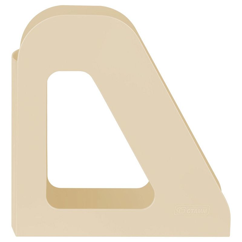 Лоток для бумаг вертикальный СТАММ "Фаворит", бежевый, ширина 90мм