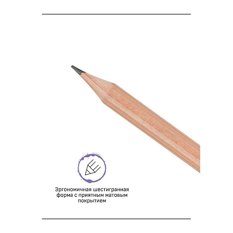 Карандаш ч/г Гамма "Старый мастер", 6H, заточен. 