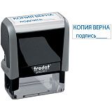 Штамп Trodat "КОПИЯ ВЕРНА, подпись" 4911/DB/L 3.42, 38*14мм, синий (54194)
