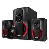 Колонки Sven MS-304, 2*10W+Subwoofer 20W, деревянный корпус, Bluetooth, FM, LED-дисплей, пульт, USB, SD, черный