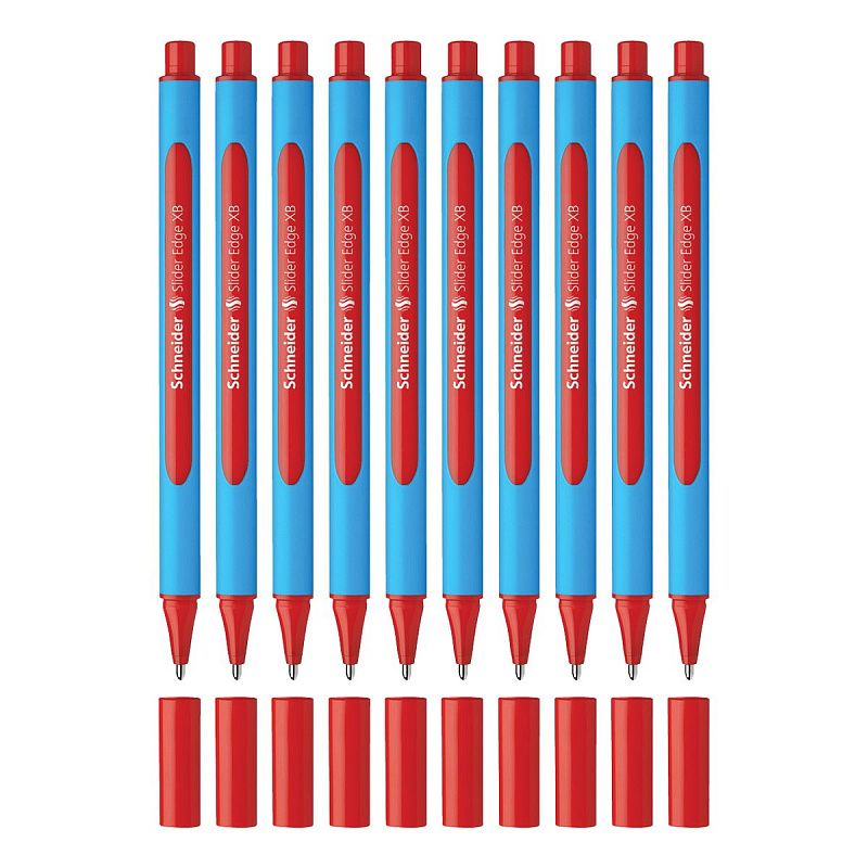 Ручка шариковая Schneider "Slider Edge XB" красная, 1,4мм, трехгранная 