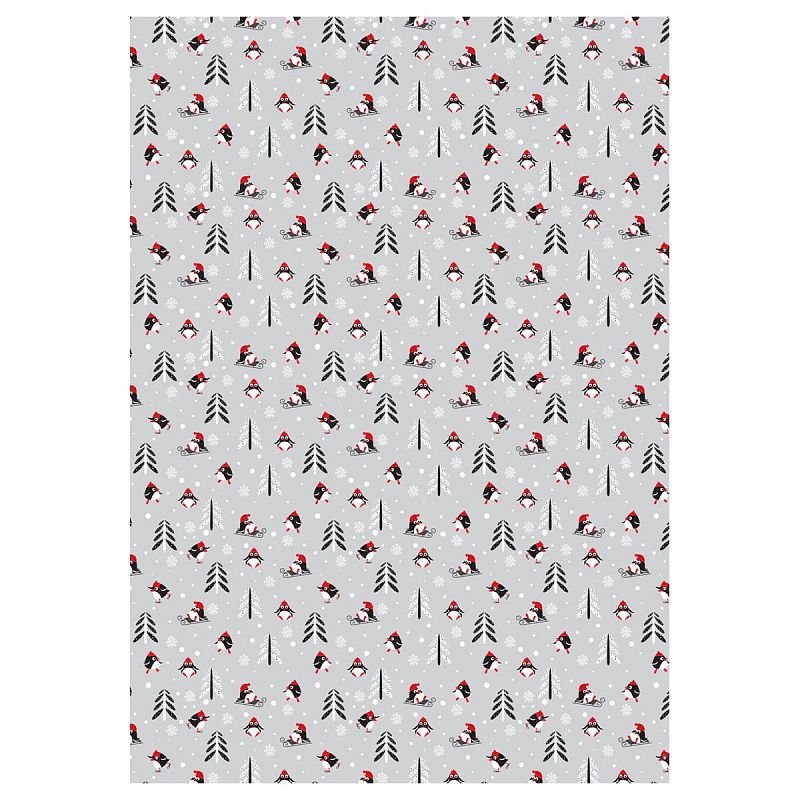 Упаковочная бумага глянц. 70*100см, MESHU "New Year", 80 г/м2, ассорти, 4 дизайна