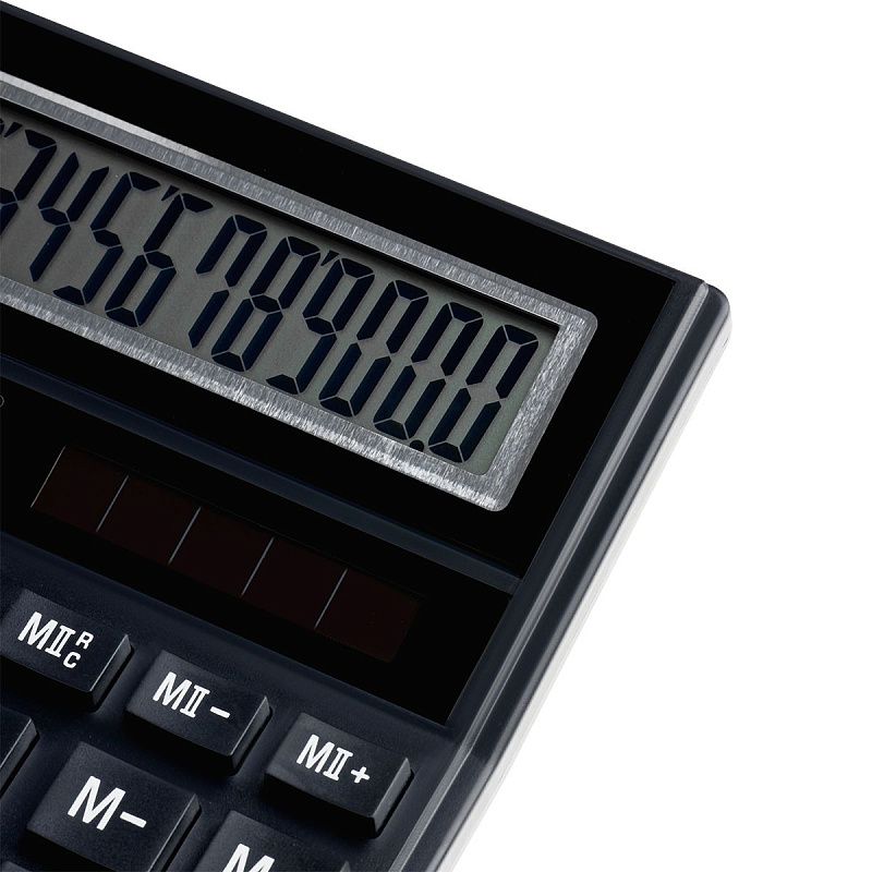 Калькулятор настольный OfficeSpace, 12 разрядов, двойное питание, 143*190*29мм, черный