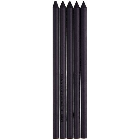 Уголь для рисования искусственный Koh-I-Noor "8673" 6шт., B, Ø5,6мм 120мм, стержень, пластик. футляр