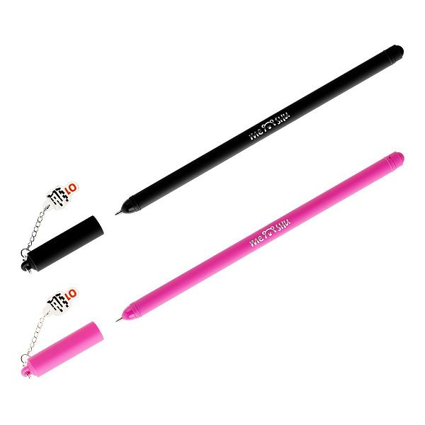 Ручка шариковая MESHU "Anime" синяя, 0,7мм, корпус ассорти, с топпером