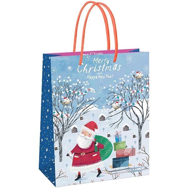 Пакет подарочный 33*42*12см MESHU "Christmas",  матовая ламинация