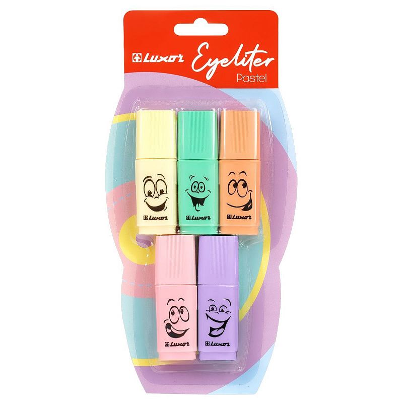 Набор текстовыделителей Luxor "Eyeliter Pastel" ассорти, 1-4,5мм