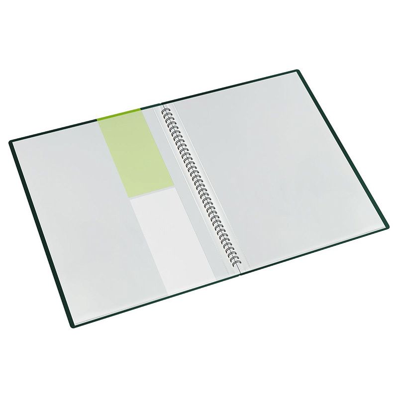 Папка с 30 вкладышами на гребне СТАММ "Диагональ" А4, 17мм, 700мкм, пластик, изумруд 