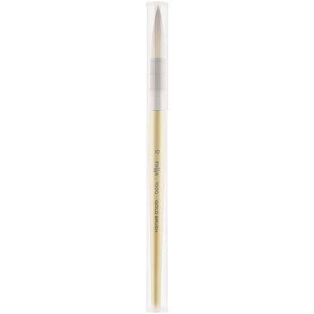 Кисть художественная синтетика Гамма "GOLD BRUSH", круглая №10, французское крепление, короткая ручка